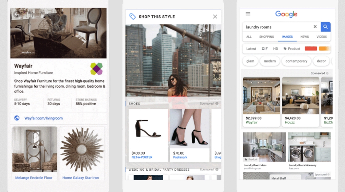 google showcase shopping ads