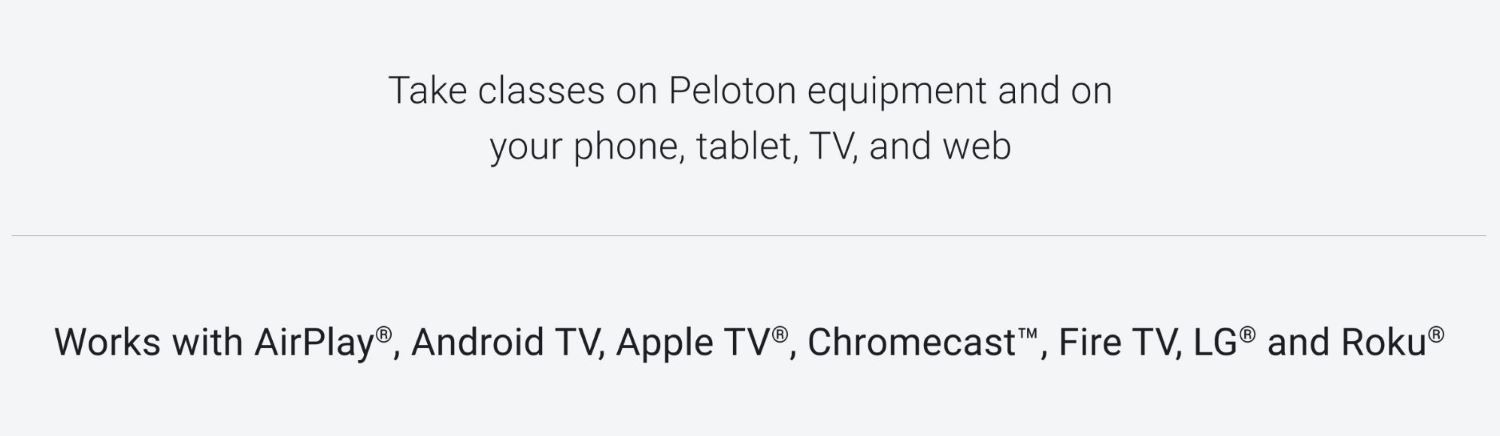 Peloton technical requirements